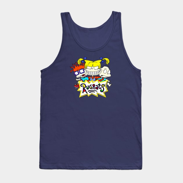 The Rugrats, Tommy, Chuckie and Angelica Tank Top by RainbowRetro